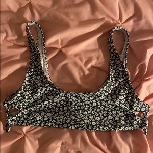 green floral bikini top